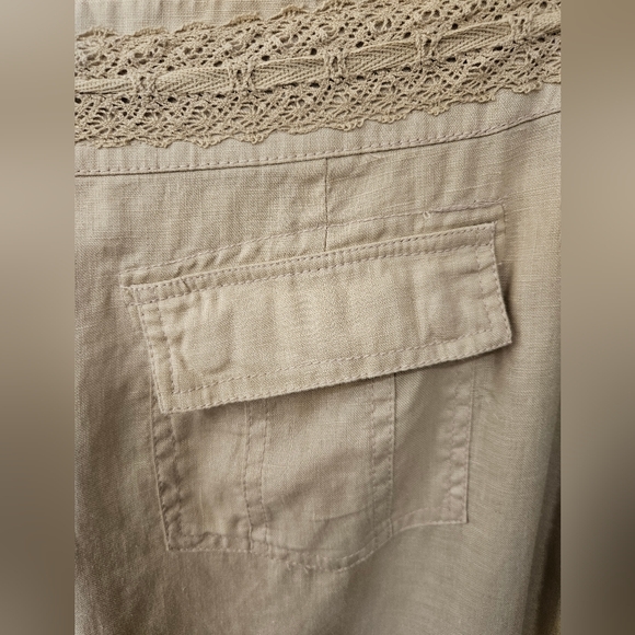 NWT - Linen E•COL•O•GIE Tan Midi Skirt - Size 14 - Picture 6 of 9
